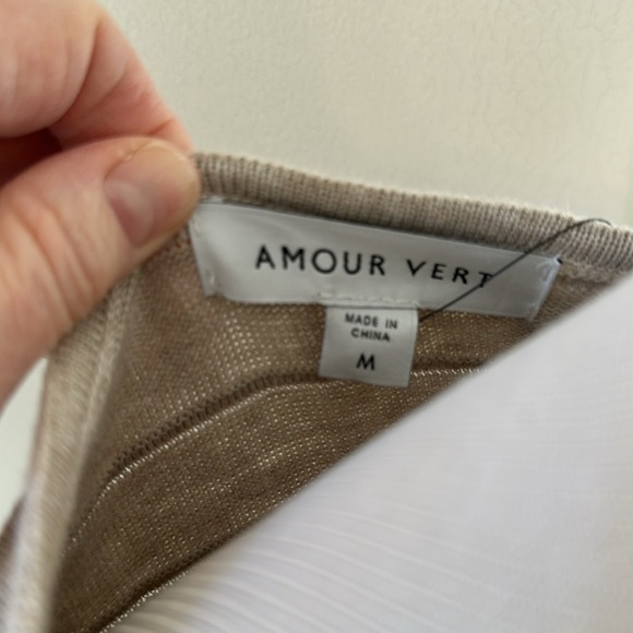 NWT Amour Vert Yvonne Tank, Medium, Oatmeal color - Picture 9 of 9